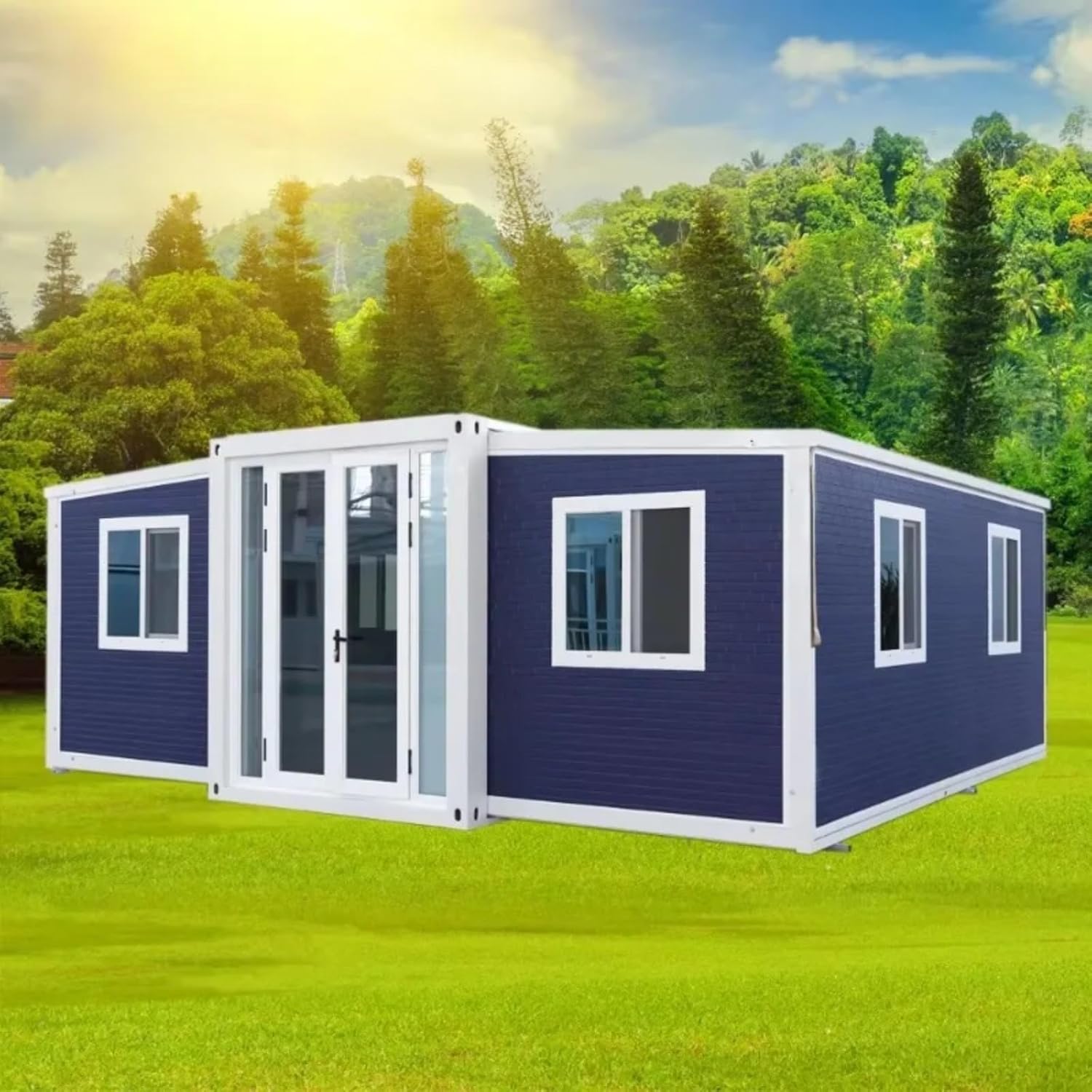 Explore the Versatile 2 Bedroom Prefabricated Folding Tiny House: Ideal for Any Need!