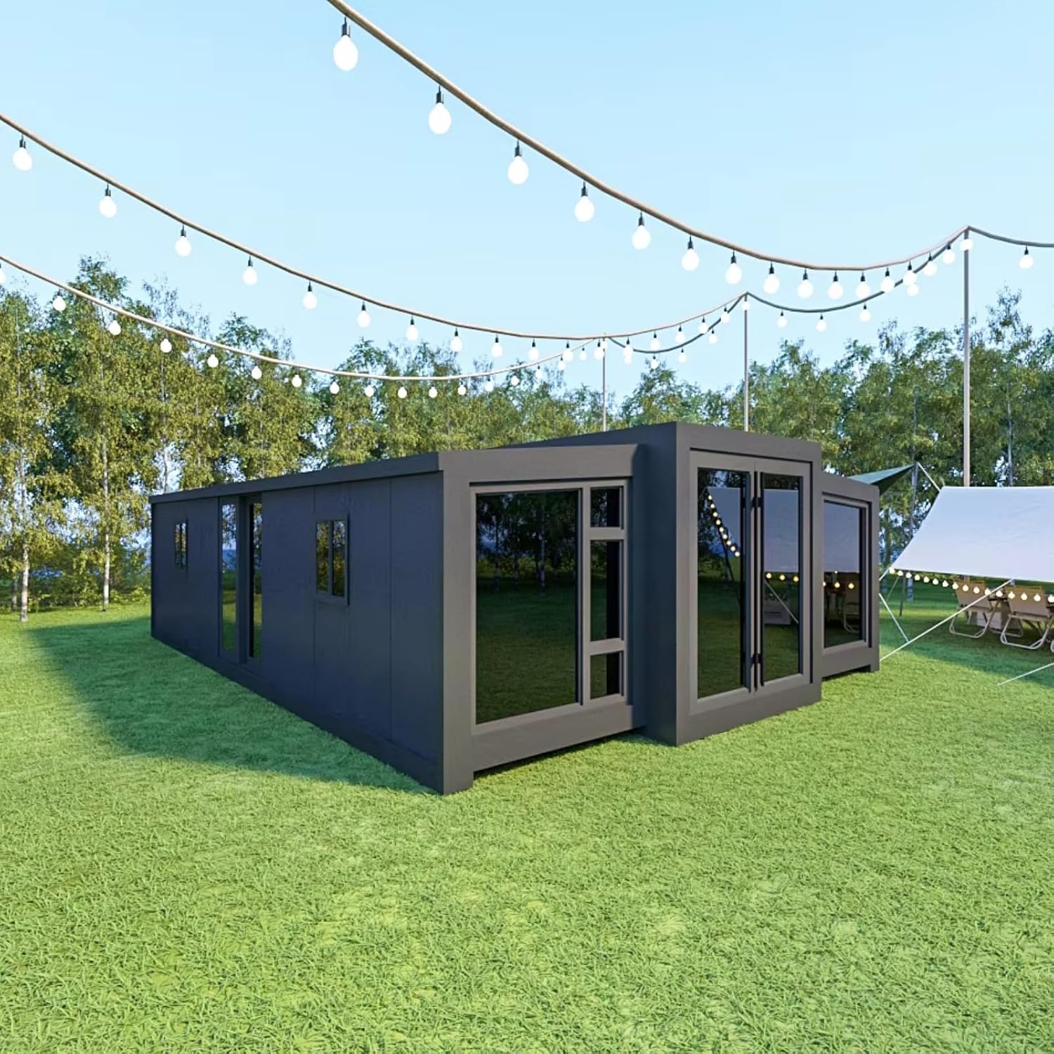 Explore the Versatile Customizable Tiny Home: The Perfect Foldable Container House!
